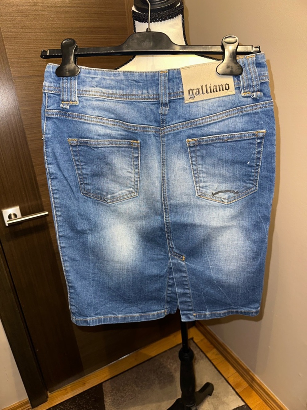 Galliano Light Blue mini Denim Skirt size 40